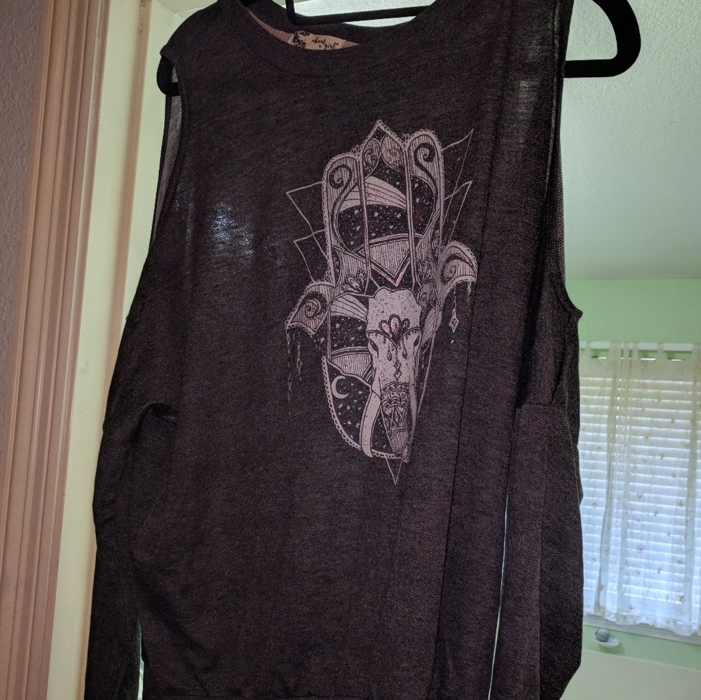 Namaste cold shoulder sweater.